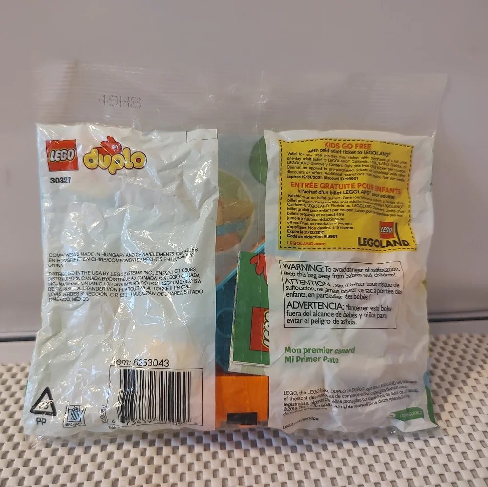Lego Duplo 30327 My First Duck NWT Building Toy Set